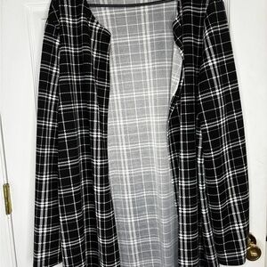 Plaid Black and White Women's Jacket